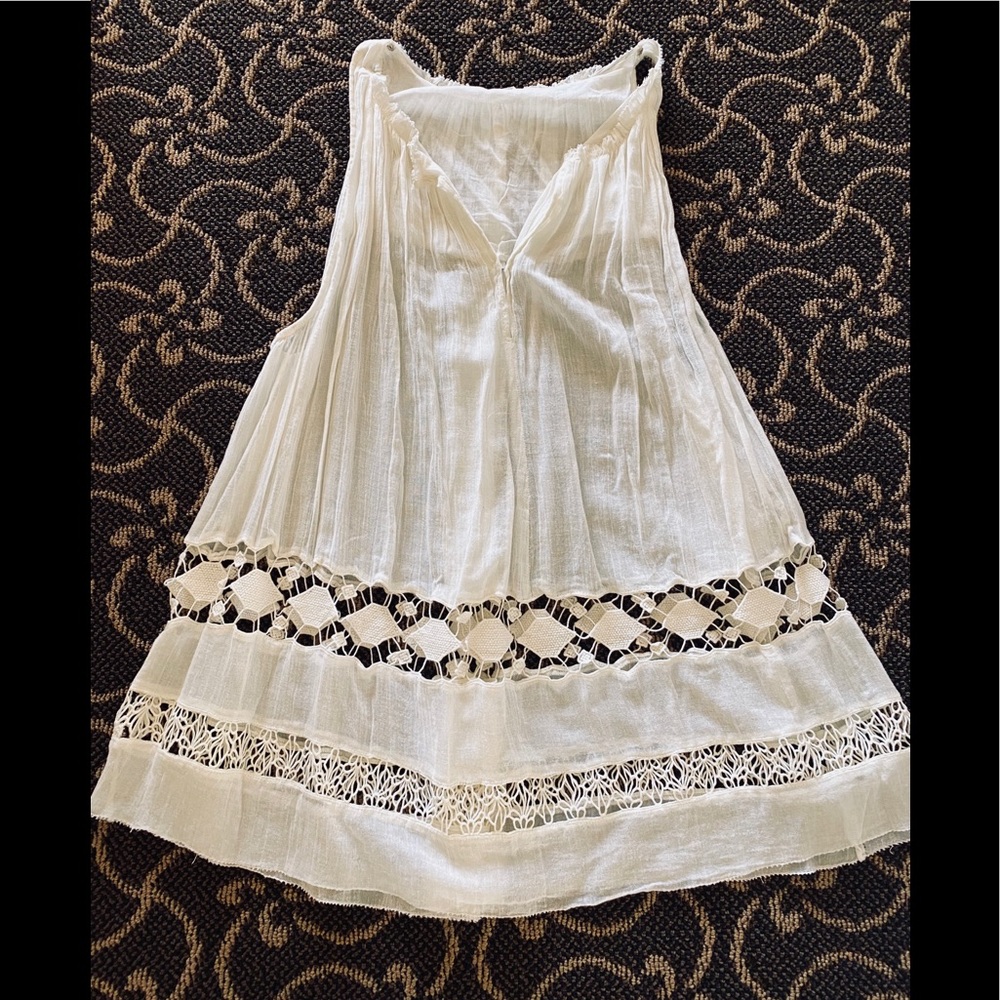 Free People Ivory gauze tunic / tank / dress